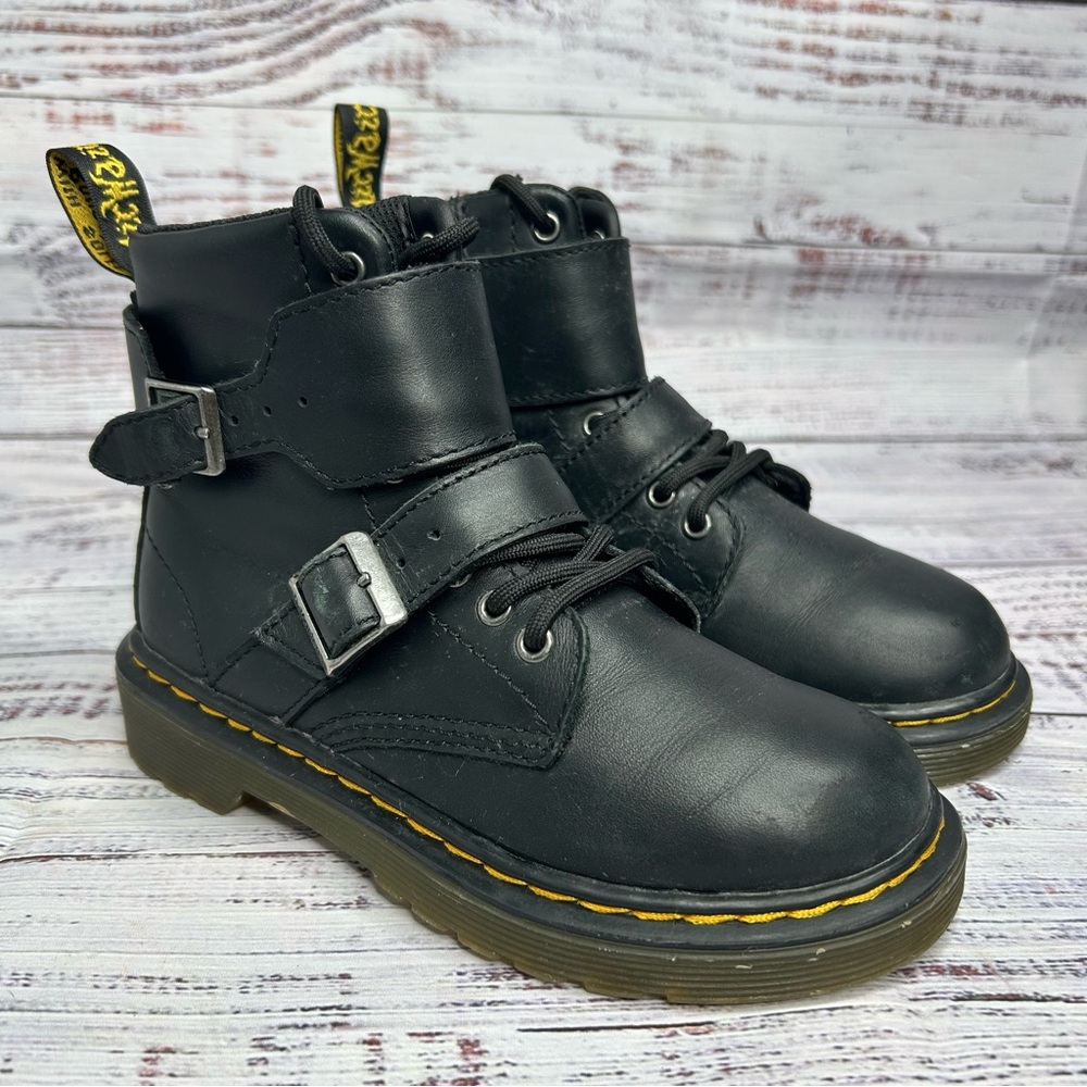 Dr. Martens JOSKA J 1460 Youth Boots UK 11 US 12 Black Leather Side Zip EU 29